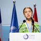 Swedish environment activist Greta Thunberg gives a speech at the plenary session during the COP25 Climate Conference on Dec. 11, 2019 in Madrid, Spain.